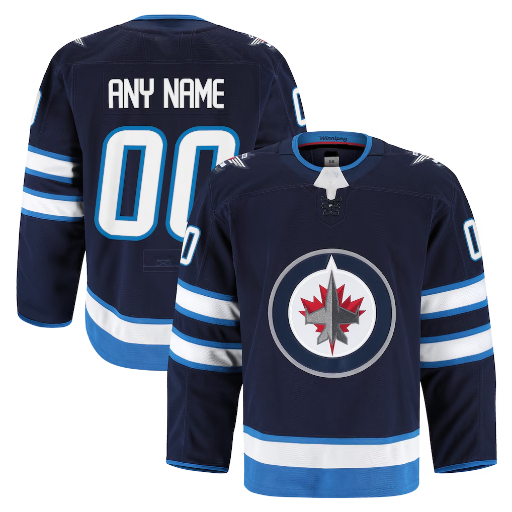 Broks Custom W.Jets Navy Home Authentic Pro Jerseys