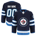 Broks Custom W.Jets Navy Home Authentic Pro Jerseys