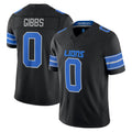 Broks D.Lions #0 Jahmyr Gibbs Player Black Vapor F.U.S.E. Limited Game Home Stitched Jerseys
