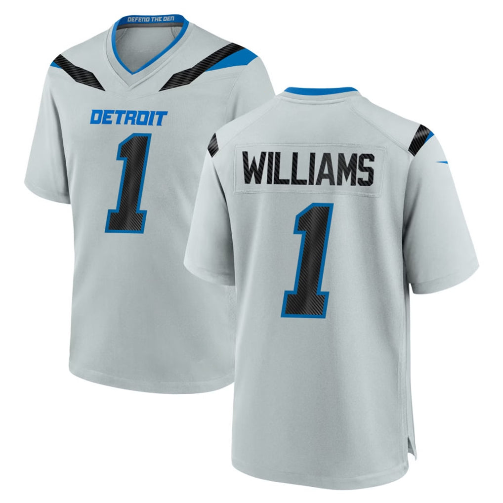 Broks D.Lions #1 Jameson Williams Player Silver 2026 Rivalries Collection Home Game Stitched Jerseys