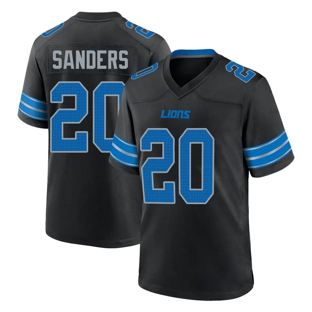 Broks D.Lions #20 Barry Sanders Player Black Alternate Home Game Stitched Jerseys