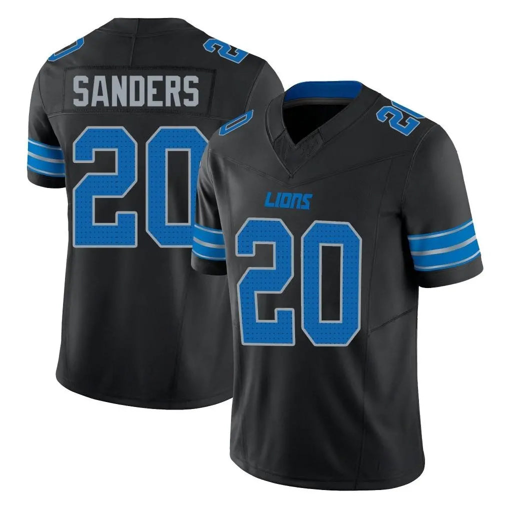Broks D.Lions #20 Barry Sanders Player Black Alternate Vapor F.U.S.E. Limited Home Game Stitched Jerseys
