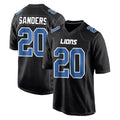 Broks D.Lions #20 Barry Sanders Player Black Fashion Home Game Stitched Jerseys