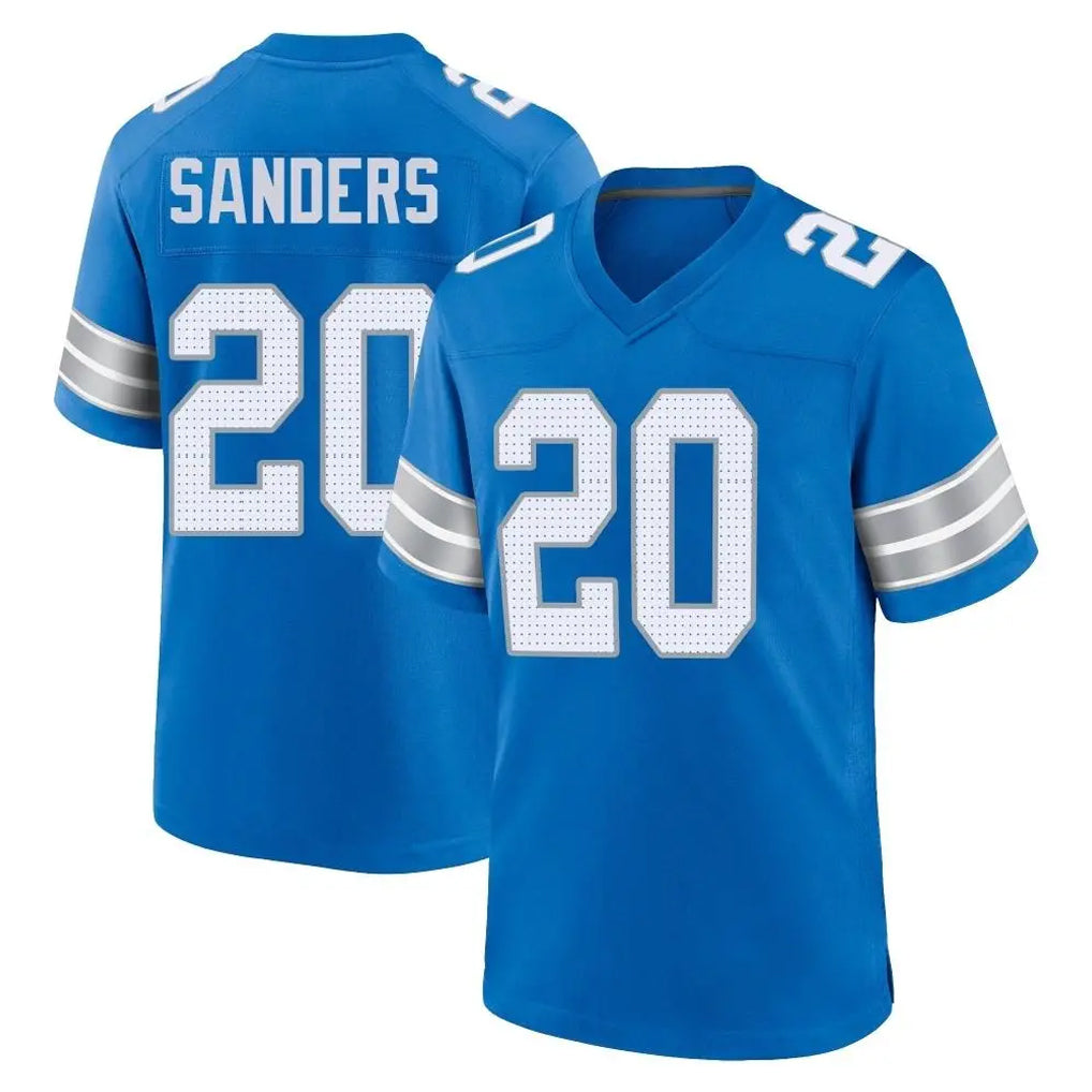 Broks D.Lions #20 Barry Sanders Player Blue Alternate Home Game Stitched Jerseys