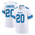 Broks D.Lions #20 Barry Sanders Player White Alternate Home Game Stitched Jerseys
