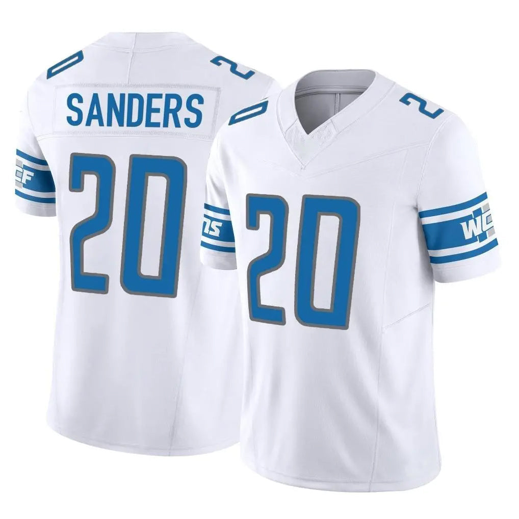Broks D.Lions #20 Barry Sanders Player White Vapor F.U.S.E. Limited Home Game Stitched Jerseys