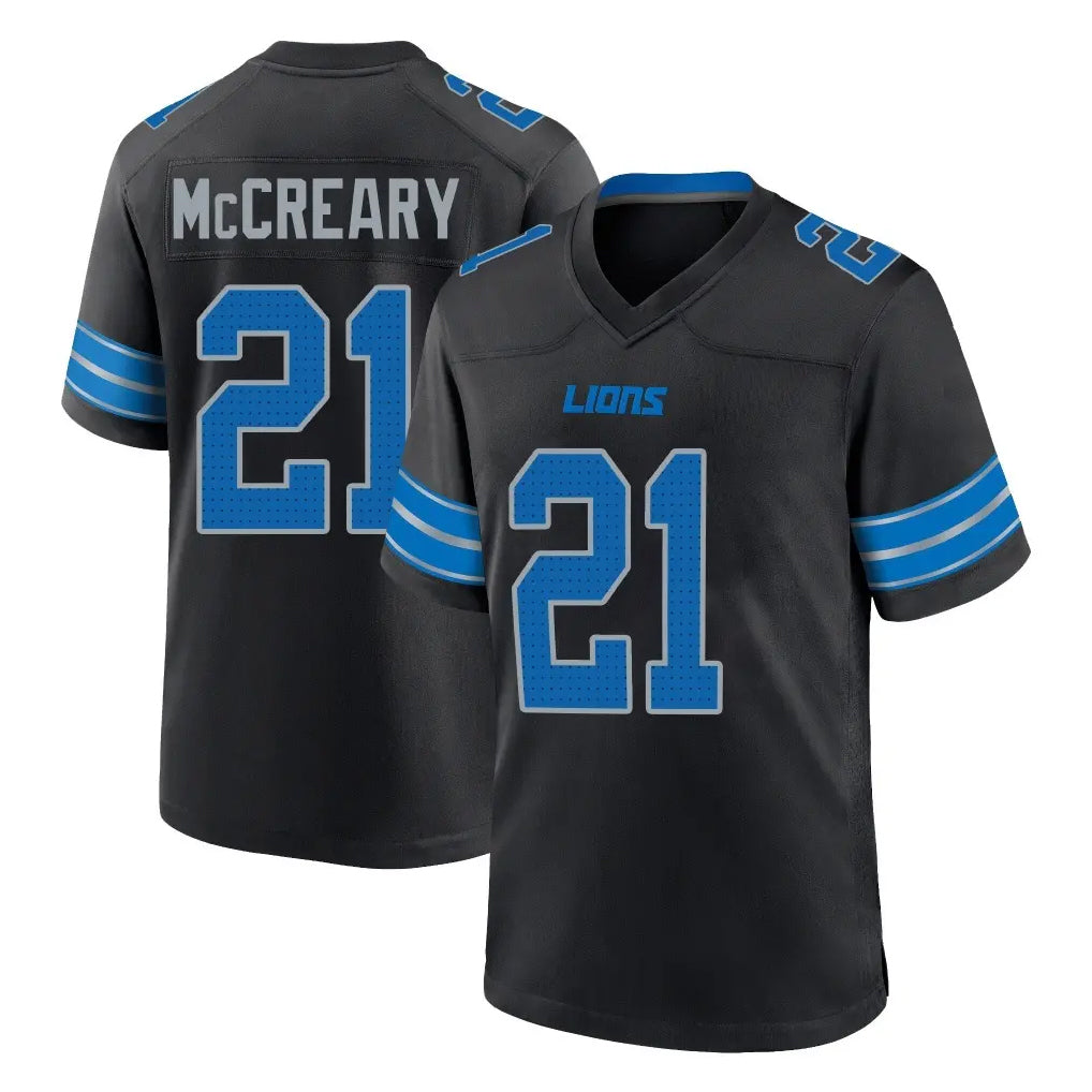 Broks D.Lions #21 Roger McCreary Player Black Alternate Home Game Stitched Jerseys