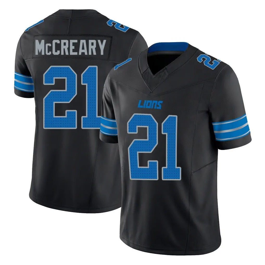 Broks D.Lions #21 Roger McCreary Player Black Alternate Vapor F.U.S.E. Limited Home Game Stitched Jerseys