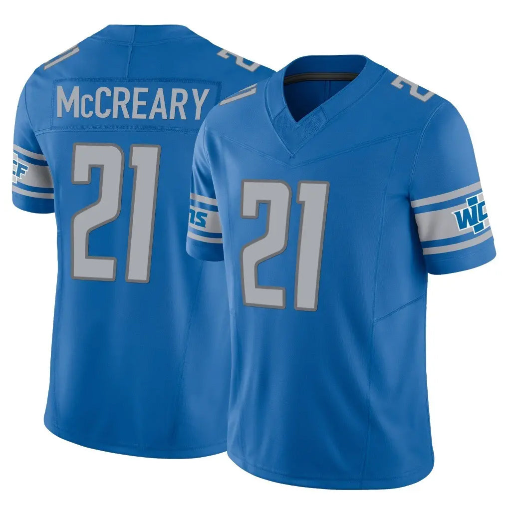 Broks D.Lions #21 Roger McCreary Player Blue Vapor F.U.S.E. Limited Home Game Stitched Jerseys