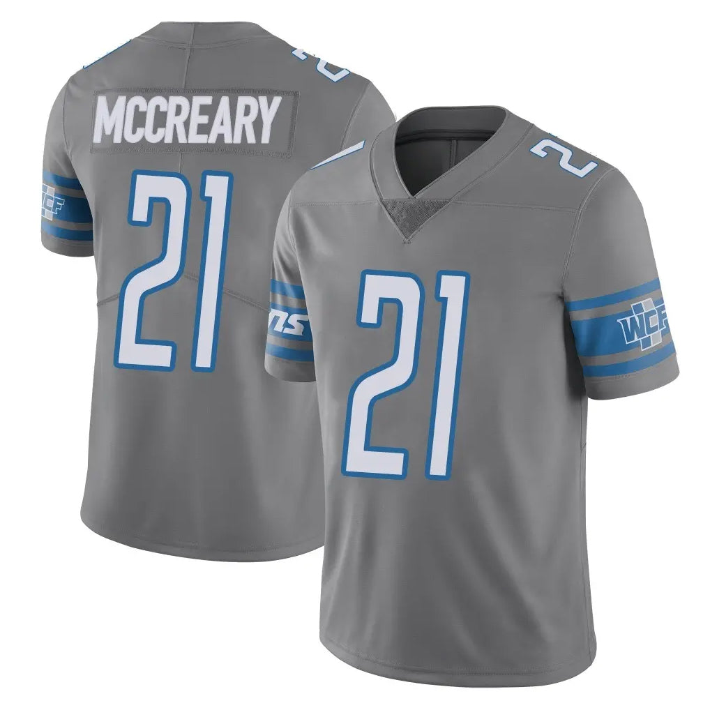 Broks D.Lions #21 Roger McCreary Player Gray Vapor Untouchable Limited Home Game Stitched Jerseys