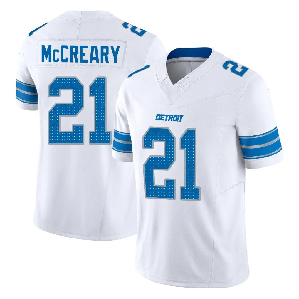 Broks D.Lions #21 Roger McCreary Player White Limited Vapor F.U.S.E. Alternate Home Game Stitched Jerseys