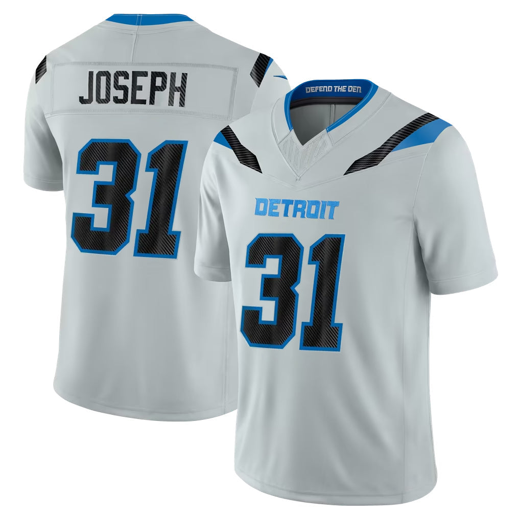 Broks D.Lions #31 Kerby Joseph Player Silver Limited 2026 Rivalries Collection Home Game Stitched Jerseys