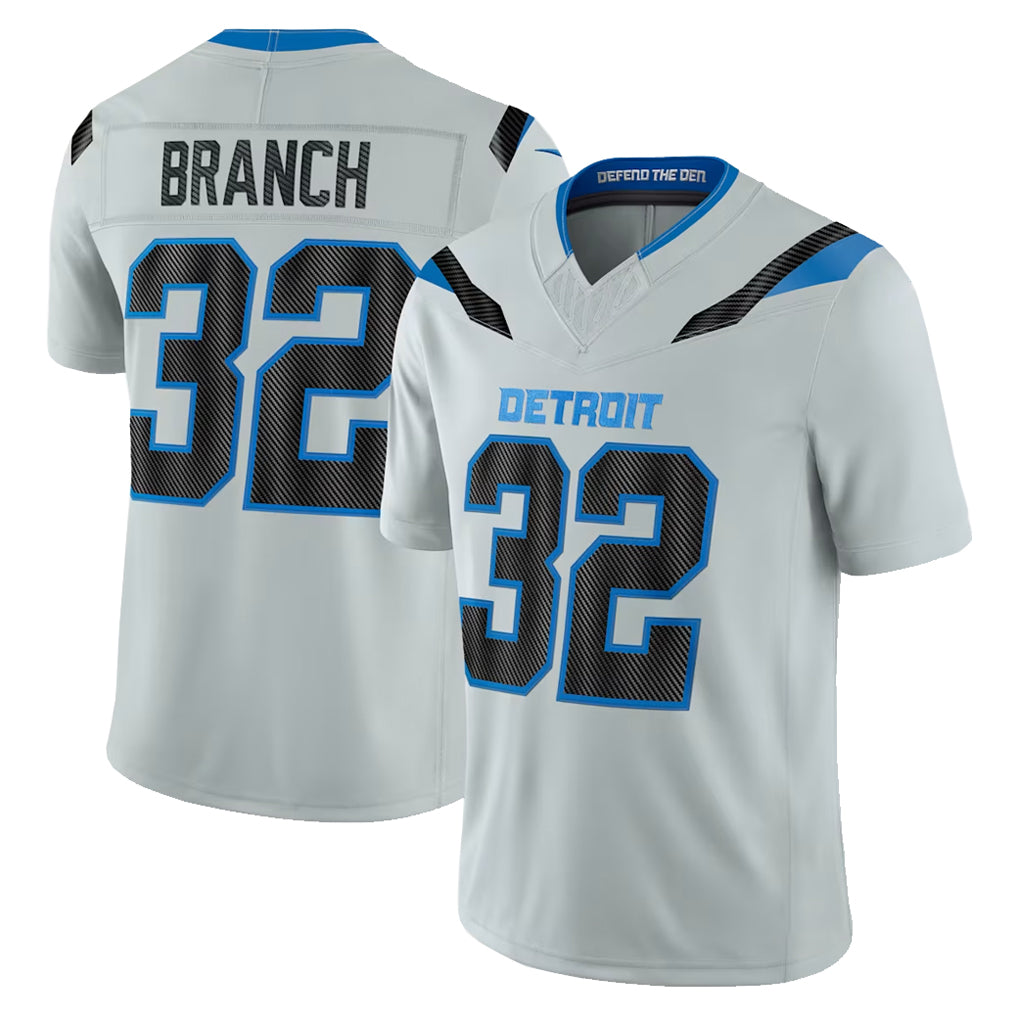 Broks D.Lions #32 Brian Branch Player Silver Limited 2026 Rivalries Collection Home Game Stitched Jerseys