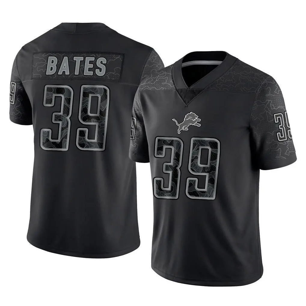 Broks D.Lions #39 Jake Bates Player Black Reflective Limited Home Game Stitched Jerseys