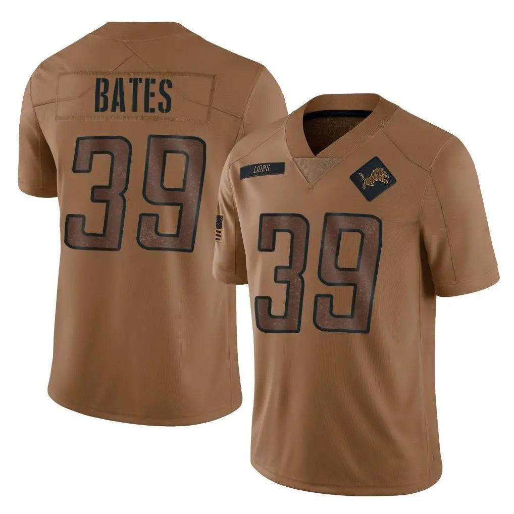 Broks D.Lions #39 Jake Bates Player Brown Salute To Service Limited Stitched Jerseys