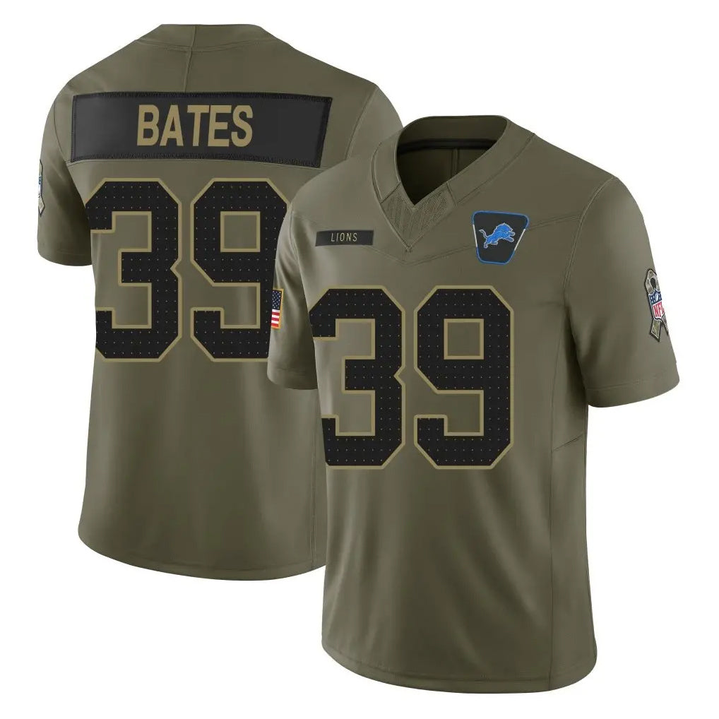 Broks D.Lions #39 Jake Bates Player Olive 2025 Salute To Service Limited Home Game Stitched Jerseys