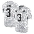 Broks D.Lions #3 Jack Fox Player Arctic Camo Salute To Service Limited Stitched Jerseys