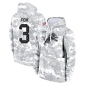 Broks D.Lions #3 Jack Fox Player Arctic Camo Salute to Service Hoodies Limited Game Stitched Jerseys