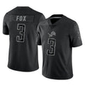Broks D.Lions #3 Jack Fox Player Black Reflective Limited Home Game Stitched Jerseys