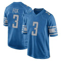 Broks D.Lions #3 Jack Fox Player Blue Alternate Home Game Stitched Jerseys