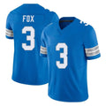 Broks D.Lions #3 Jack Fox Player Blue Limited Vapor F.U.S.E. Alternate Home Game Stitched Jerseys