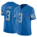 Broks D.Lions #3 Jack Fox Player Blue Vapor F.U.S.E. Limited Home Game Stitched Jerseys