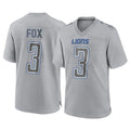 Broks D.Lions #3 Jack Fox Player Gray Atmosphere Fashion Home Game Stitched Jerseys