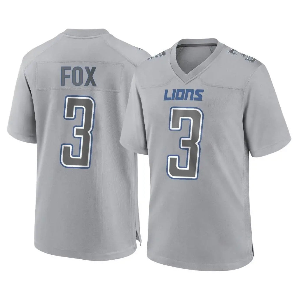 Broks D.Lions #3 Jack Fox Player Gray Atmosphere Fashion Home Game Stitched Jerseys