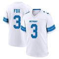 Broks D.Lions #3 Jack Fox Player White Alternate Home Game Stitched Jerseys