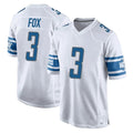 Broks D.Lions #3 Jack Fox Player White Home Game Stitched Jerseys