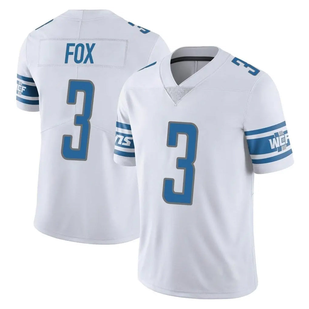 Broks D.Lions #3 Jack Fox Player White Limited Vapor Untouchable Home Game Stitched Jerseys