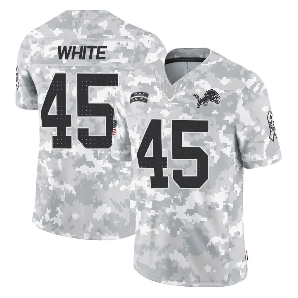 Broks D.Lions #45 Devin White Player Arctic Camo Salute To Service Limited Stitched Jerseys