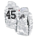 Broks D.Lions #45 Devin White Player Arctic Camo Salute to Service Hoodies Limited Game Stitched Jerseys