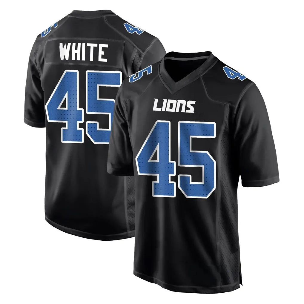 Broks D.Lions #45 Devin White Player Black Fashion Home Game Stitched Jerseys