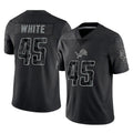 Broks D.Lions #45 Devin White Player Black Reflective Limited Home Game Stitched Jerseys