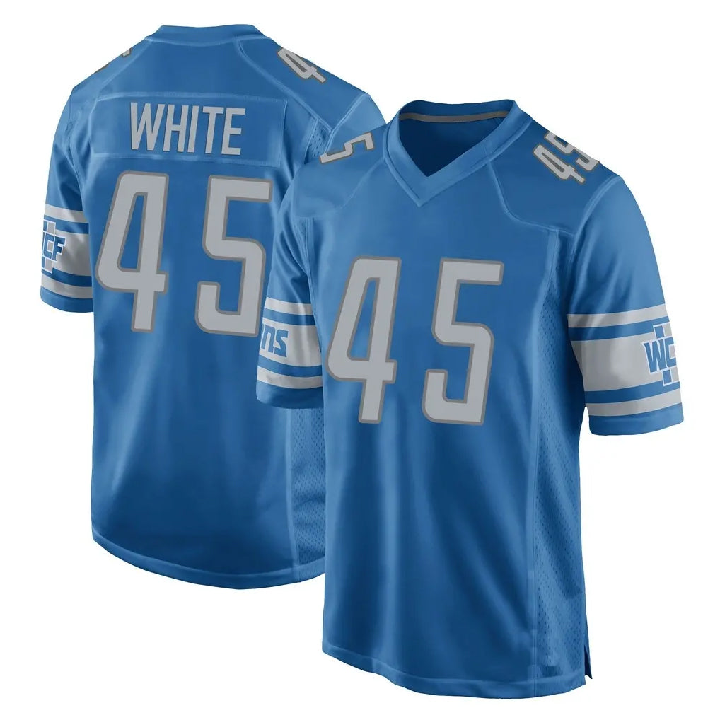 Broks D.Lions #45 Devin White Player Blue Home Game Stitched Jerseys