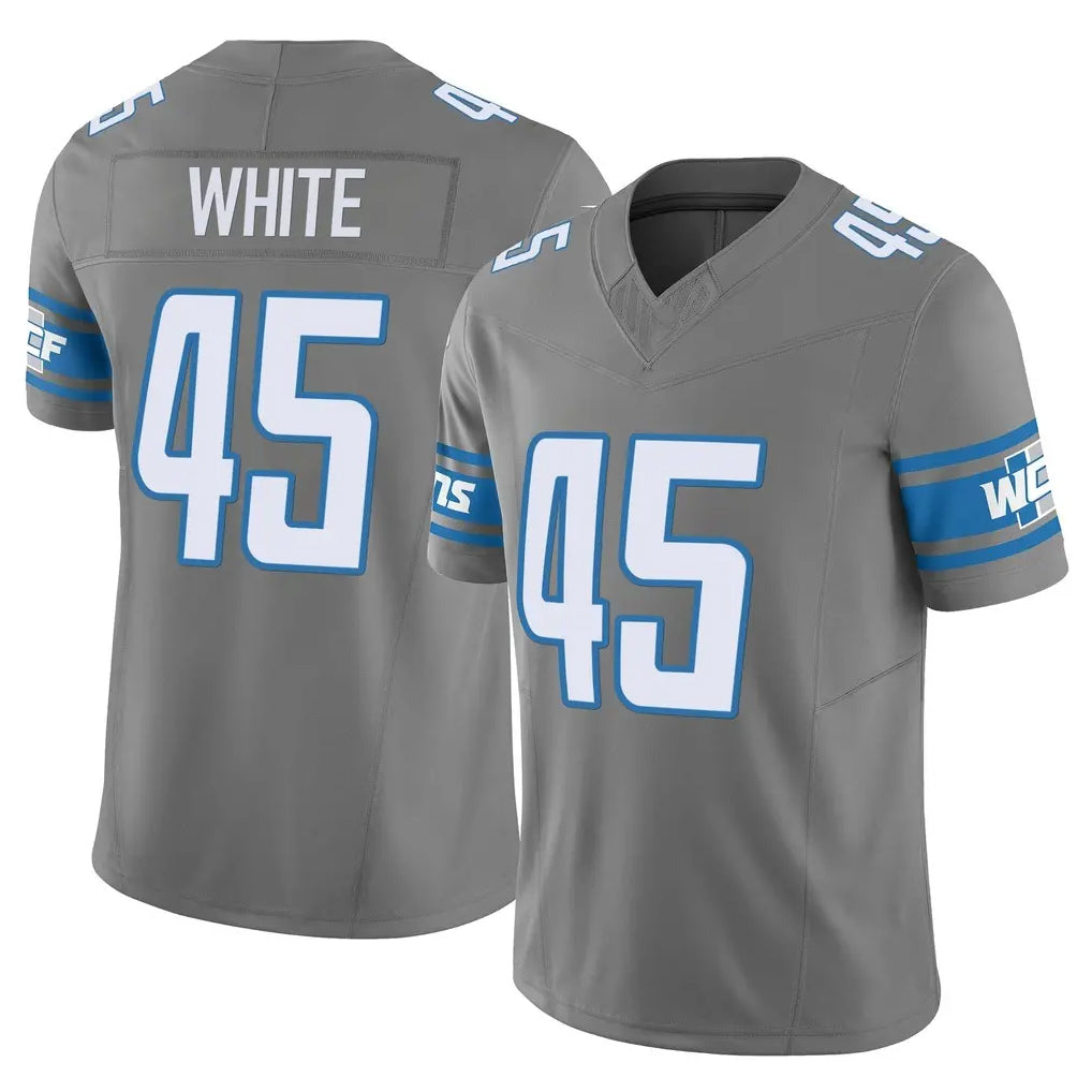 Broks D.Lions #45 Devin White Player Gray Vapor F.U.S.E. Limited Home Game Stitched Jerseys
