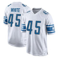 Broks D.Lions #45 Devin White Player White Home Game Stitched Jerseys