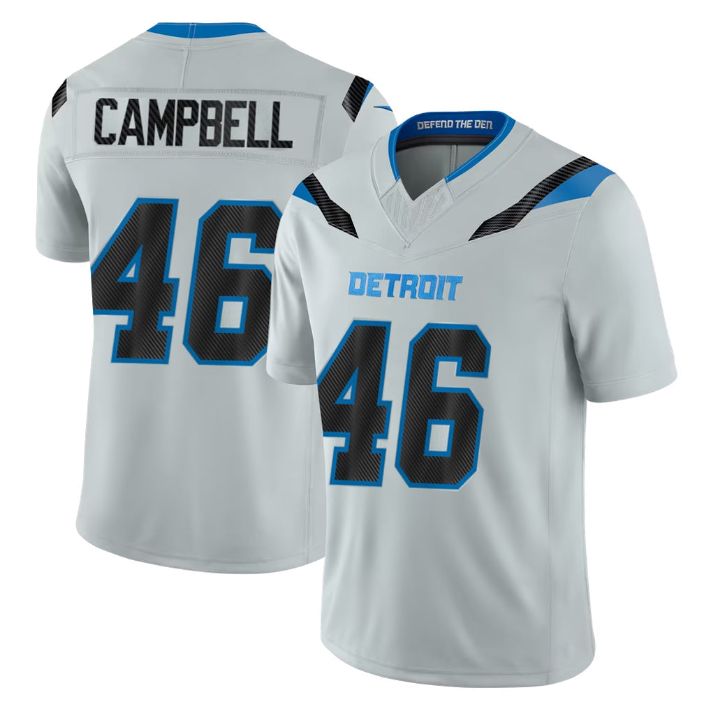 Broks D.Lions #46 Jack Campbell Player Silver Limited 2026 Rivalries Collection Home Game Stitched Jerseys