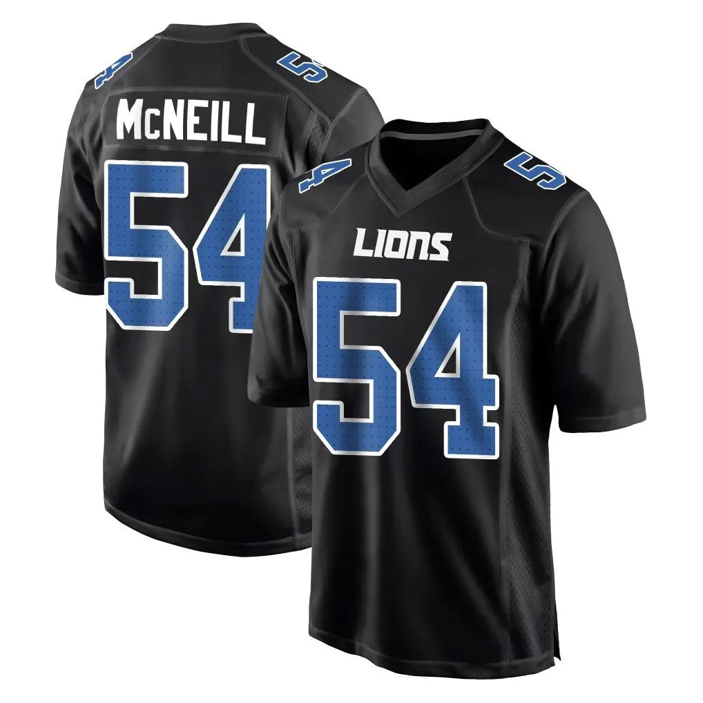 Broks D.Lions #54 Alim McNeill Player Black Fashion Home Game Stitched Jerseys