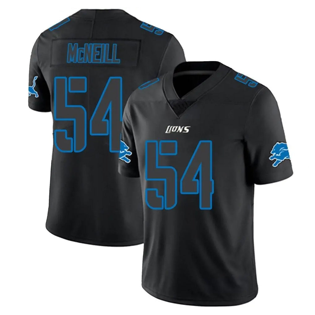 Broks D.Lions #54 Alim McNeill Player Black Impact Limited Home Game Stitched Jerseys