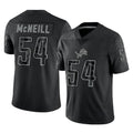 Broks D.Lions #54 Alim McNeill Player Black Reflective Limited Home Game Stitched Jerseys
