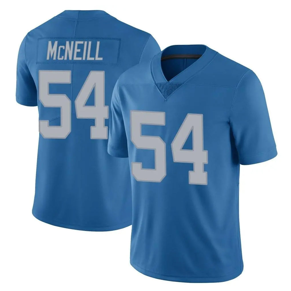 Broks D.Lions #54 Alim McNeill Player Blue Limited Throwback Vapor Untouchable Stitched Jerseys
