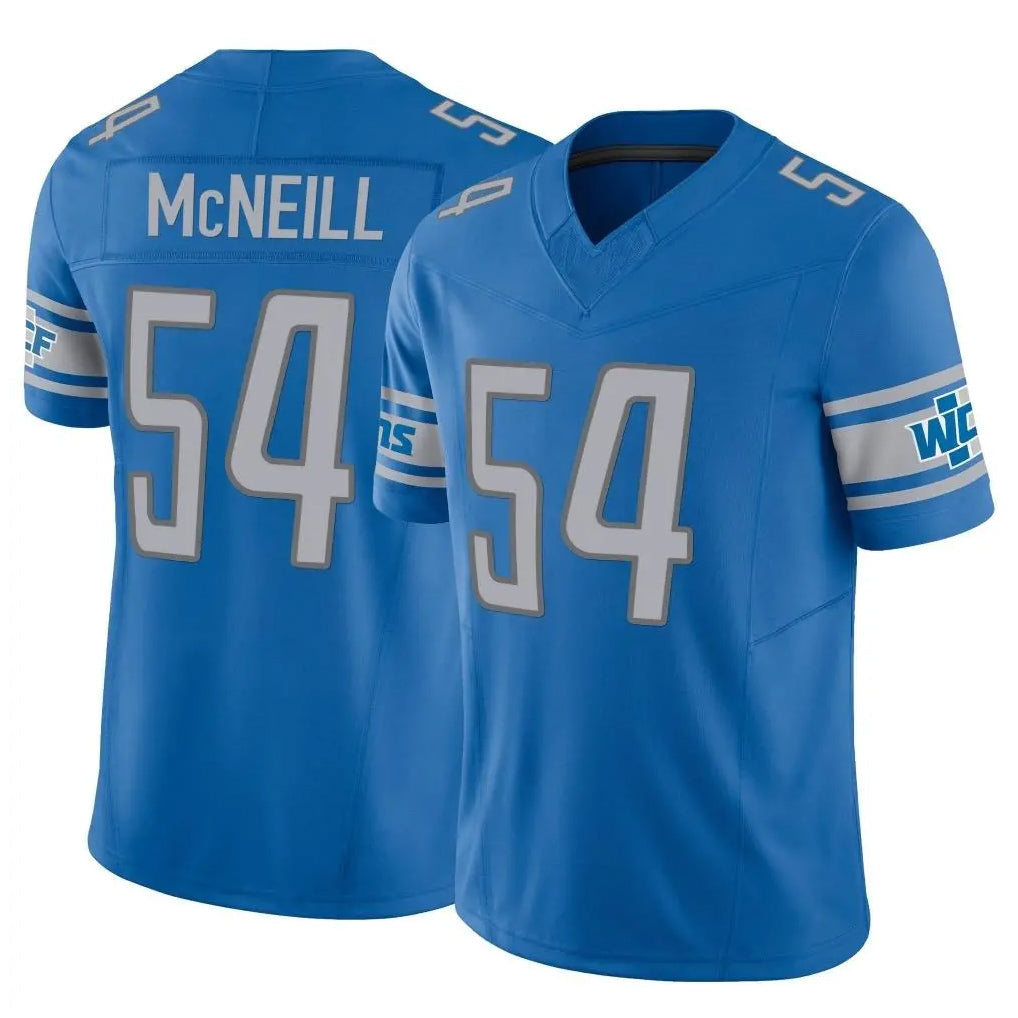 Broks D.Lions #54 Alim McNeill Player Blue Vapor F.U.S.E. Limited Home Game Stitched Jerseys