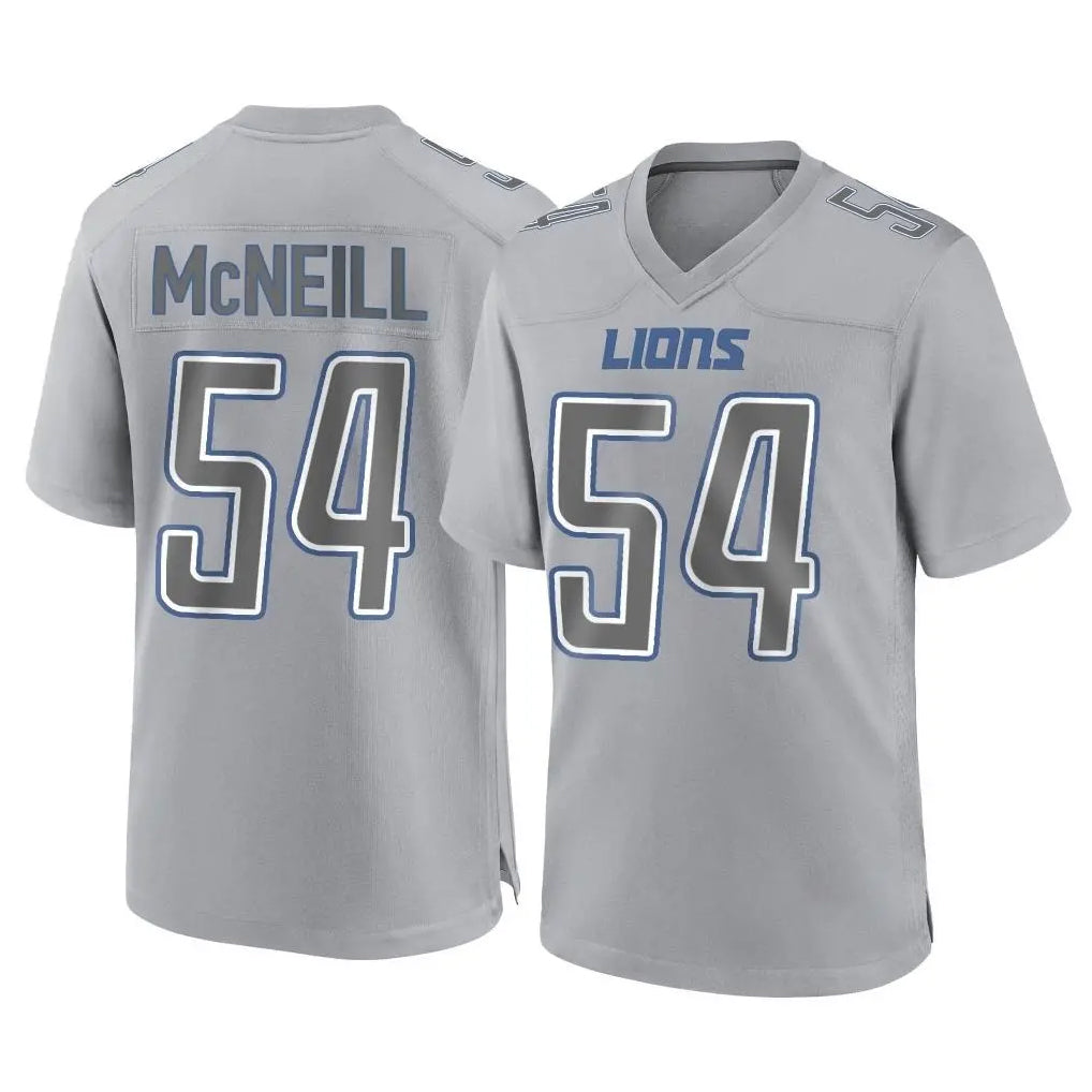 Broks D.Lions #54 Alim McNeill Player Gray Atmosphere Fashion Home Game Stitched Jerseys