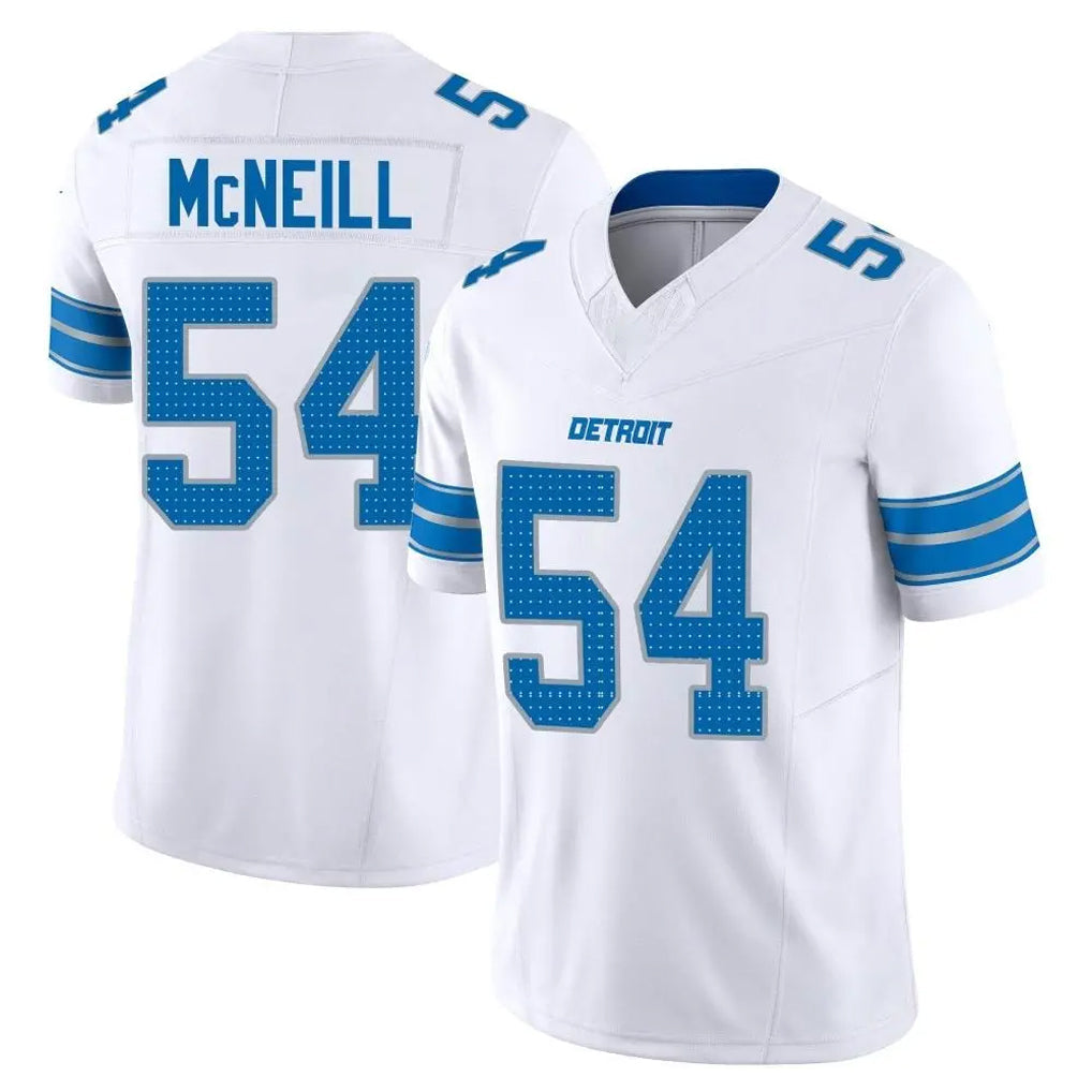 Broks D.Lions #54 Alim McNeill Player White Limited Vapor F.U.S.E. Alternate Home Game Stitched Jerseys