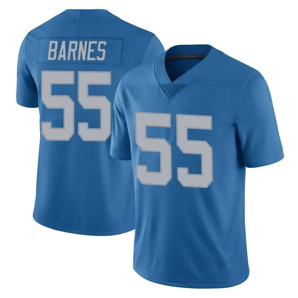 Broks D.Lions #55 Derrick Barnes Player Blue Limited Throwback Vapor Untouchable Stitched Jerseys