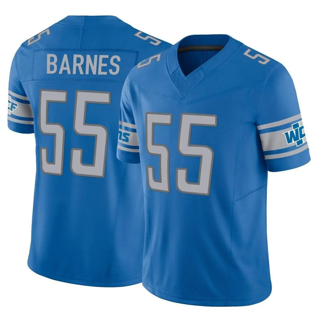 Broks D.Lions #55 Derrick Barnes Player Blue Vapor F.U.S.E. Limited Home Game Stitched Jerseys