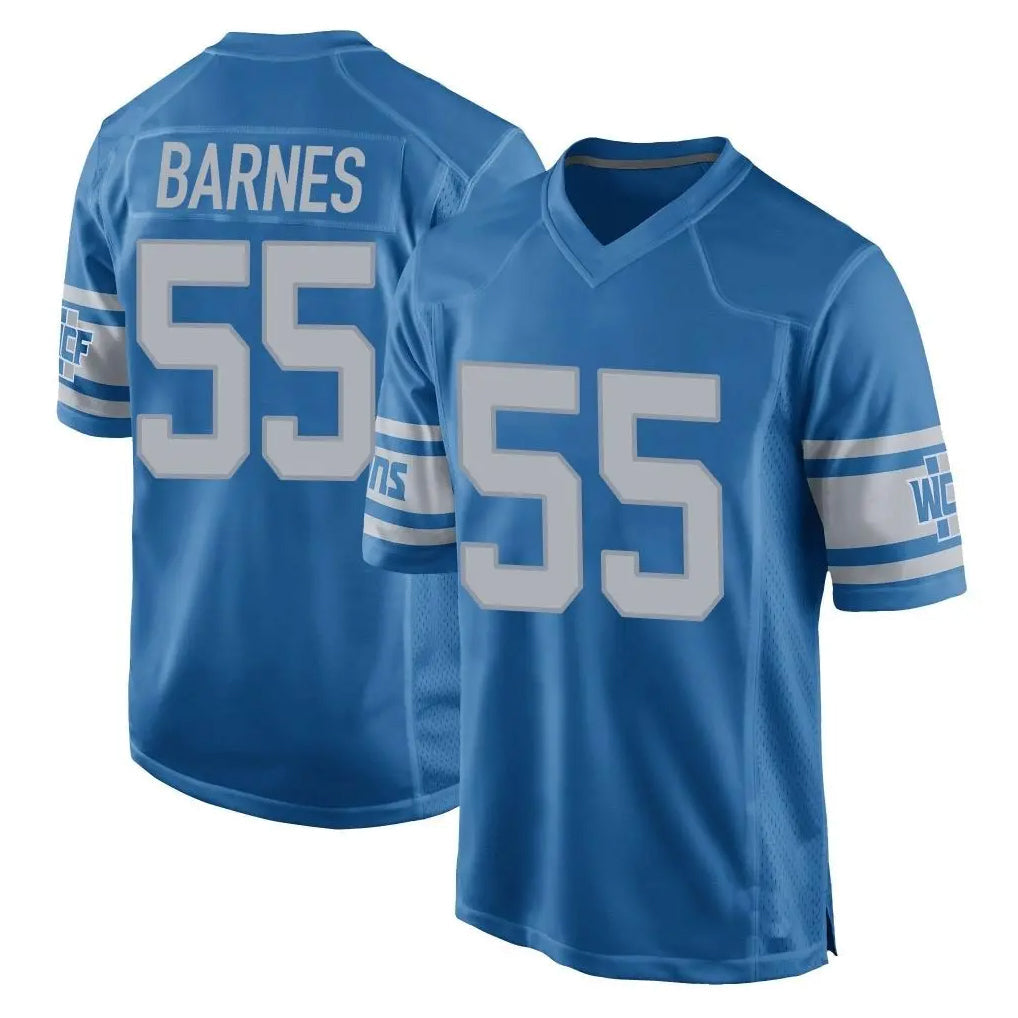 Broks D.Lions #55 Derrick Barnes Player Blue Vapor Untouchable Throwback Game Stitched Jerseys