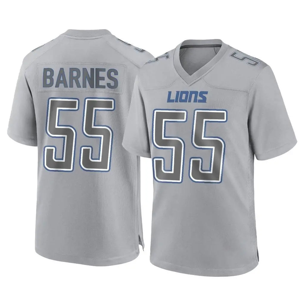 Broks D.Lions #55 Derrick Barnes Player Gray Atmosphere Fashion Home Game Stitched Jerseys